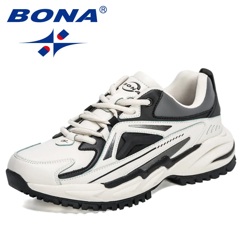 BONA 2022 New Designers Running Shoes Men Breathable Outdoor Sports Shoes Man Lightweight Sneakers Comfortable Athletic Footwear