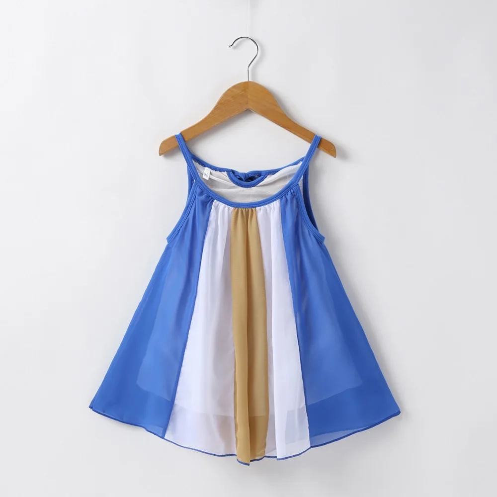 New Toddler Kids Baby Girl Princess Clothes Sleeveless Chiffon Tutu Rainbow Colorful Dresses BABY Party Cute Dress Summer | Детская