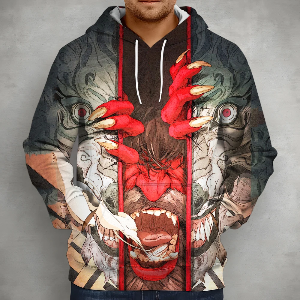 

2022 японская маска самурая-Толстовка для мужчин и женщин, пуловер с 3d-татуировкой и принтом, костюм для косплея на Хэллоуин и Рождество