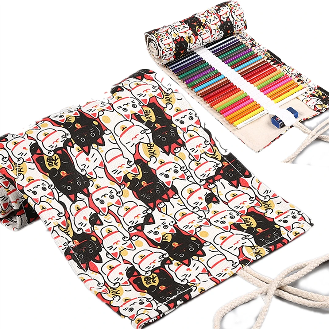 концелярские товары пенал для малКот печатных холст поделок ручка Curtain12/24/36/48