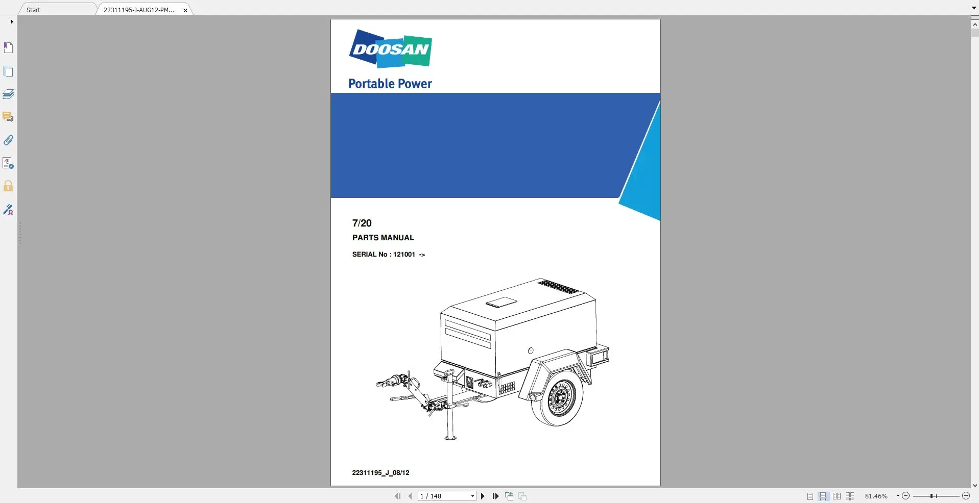 Doosan Ingersoll Rand 17 49 ГБ PDF [03 2019] руководство по эксплуатации и обслуживанию каталога
