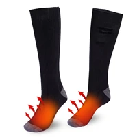 1pair 4000mah heated socks electric heating socks 3 speed temperature men women leg foot heated warmer sock for cycling skiing