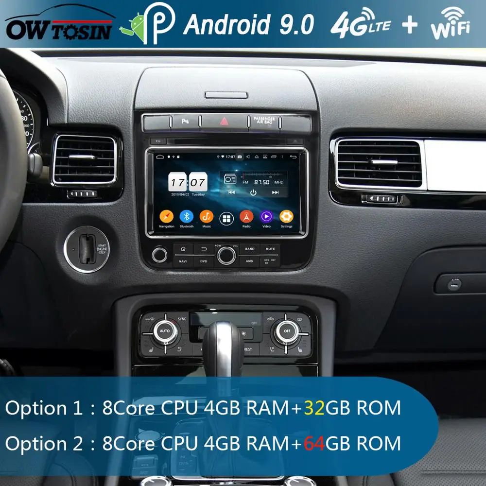 Автомобильный DVD-плеер 8 дюймов IPS ядер 1280*720 4 Гб ОЗУ + 64 ПЗУ Android 9 0 для Volkswagen VW TOUAREG