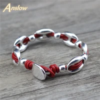 anslow fashion jewelry charm love accessories friend vintage leather metal male female bracelet christmas party gift low0826lb