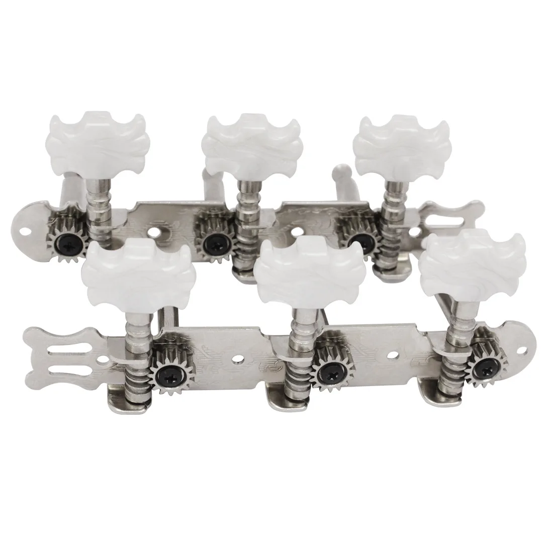 

One Pair Classical Durable Guitar Metal Button Left Right Tuning Peg Guitar Strings Knob with Screws