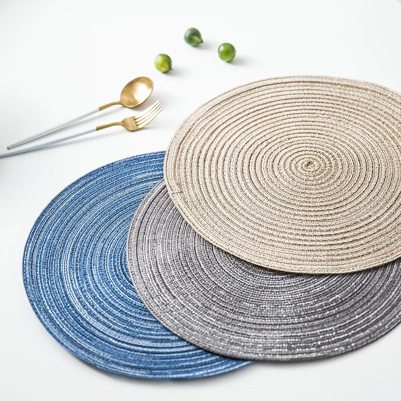 38 см Отель Ресторан круглый рами placemate японский анти скальдинг теплоизоляционная