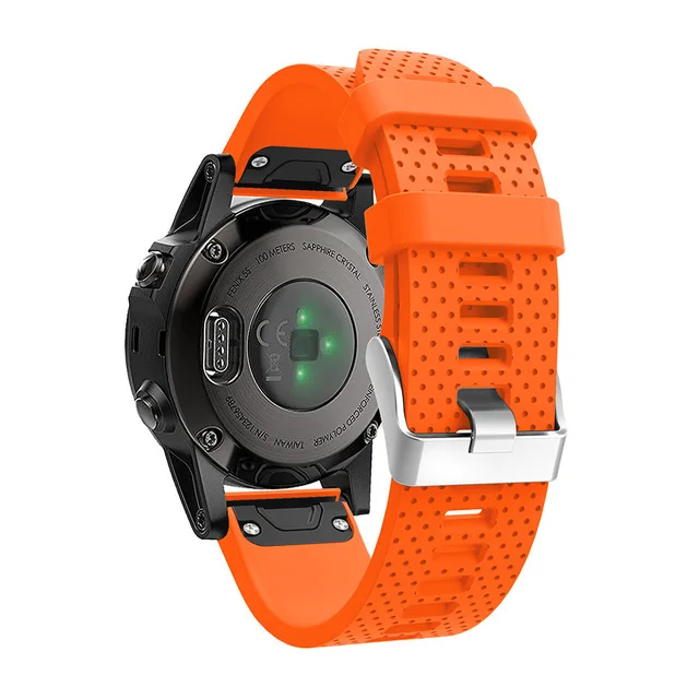 26 мм силиконовый ремешок для часов Ремешок для Garmin Fenix 6X6 6S Pro 5X5 5S Plus 3 3HR браслет для часов легко Fit Quick Release 20 22 мм