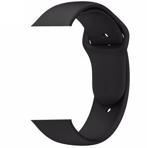 Черный Новейшая модель; силиконовый ремешок для наручных часов iWatch, 4 40 мм 44 Резиновые Спортивные петли для наручных часов Apple Watch серии 1/2/3, 42 мм, 38 мм, версия linkseries 5 - Цвет ремешка: Черный