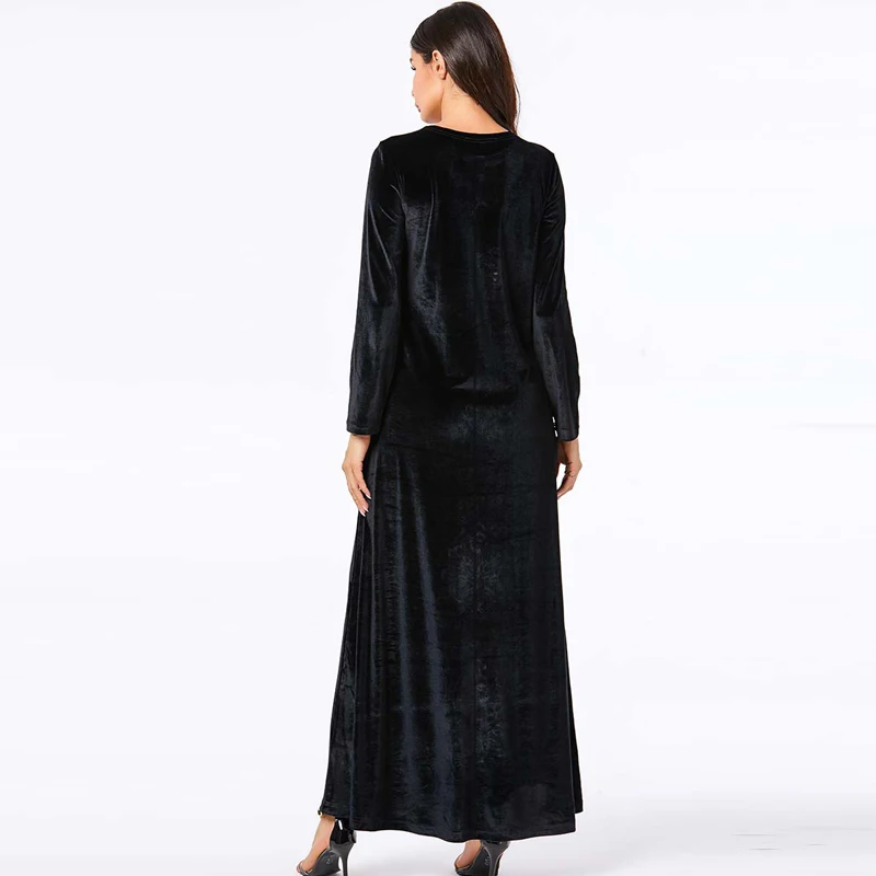 Бархатный Дубай Abaya Турция мусульманский хиджаб платье кафтан Caftan турецкая