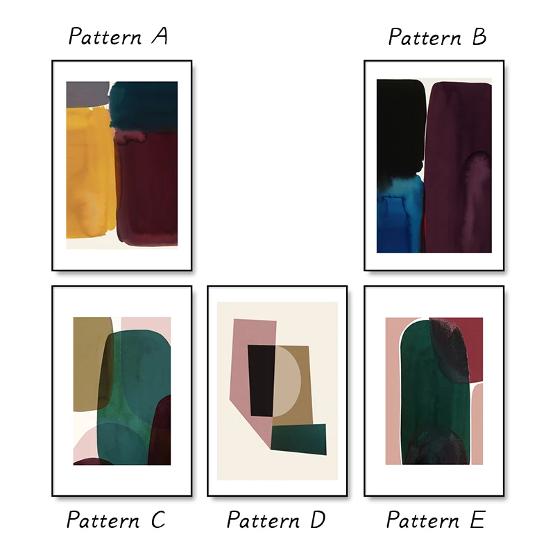 Абстрактная Картина на холсте с геометрическим рисунком в скандинавском стиле |