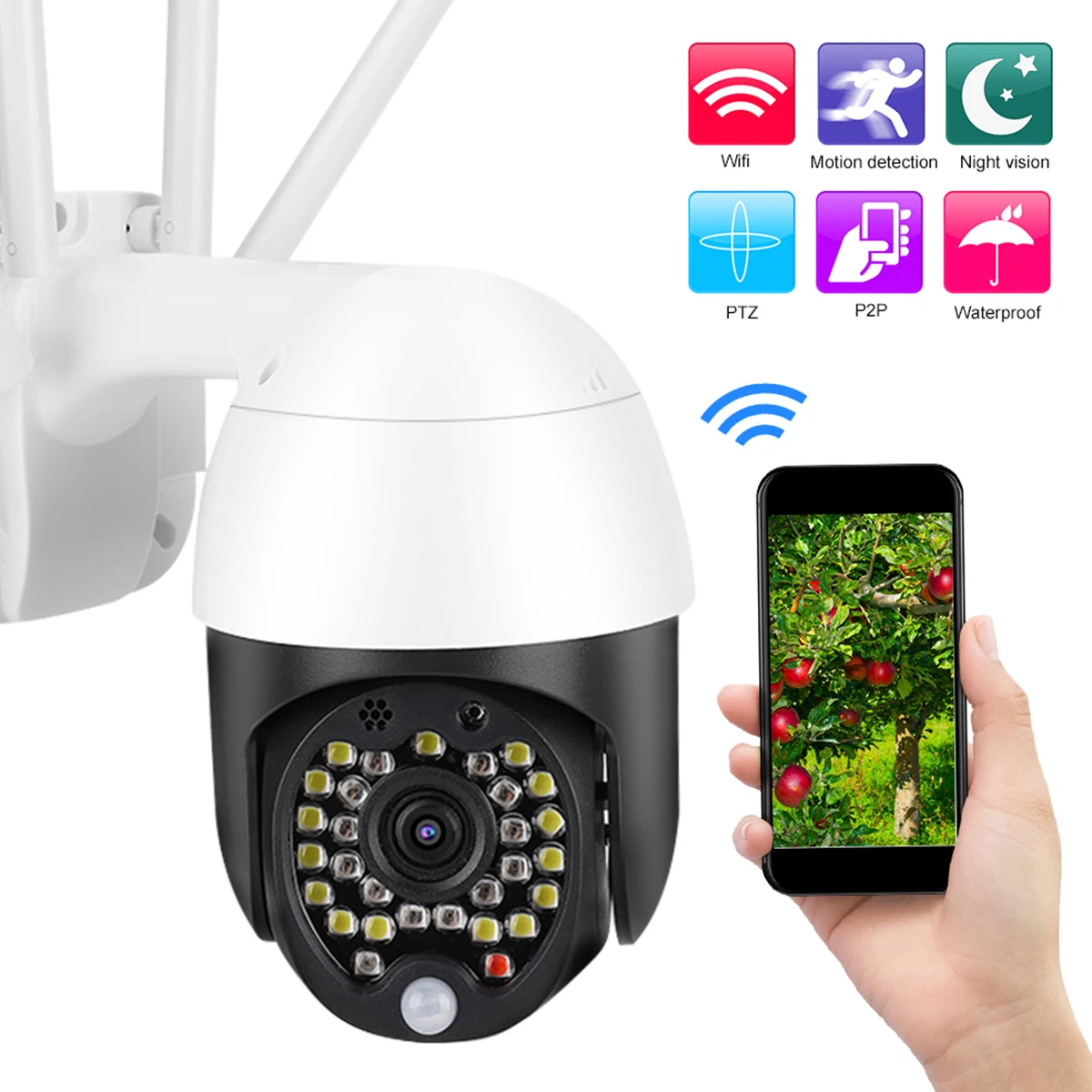 IP камера SOONHUA 1080P HD купольная с датчиком движения Wi Fi 29 светодиодный|Камеры