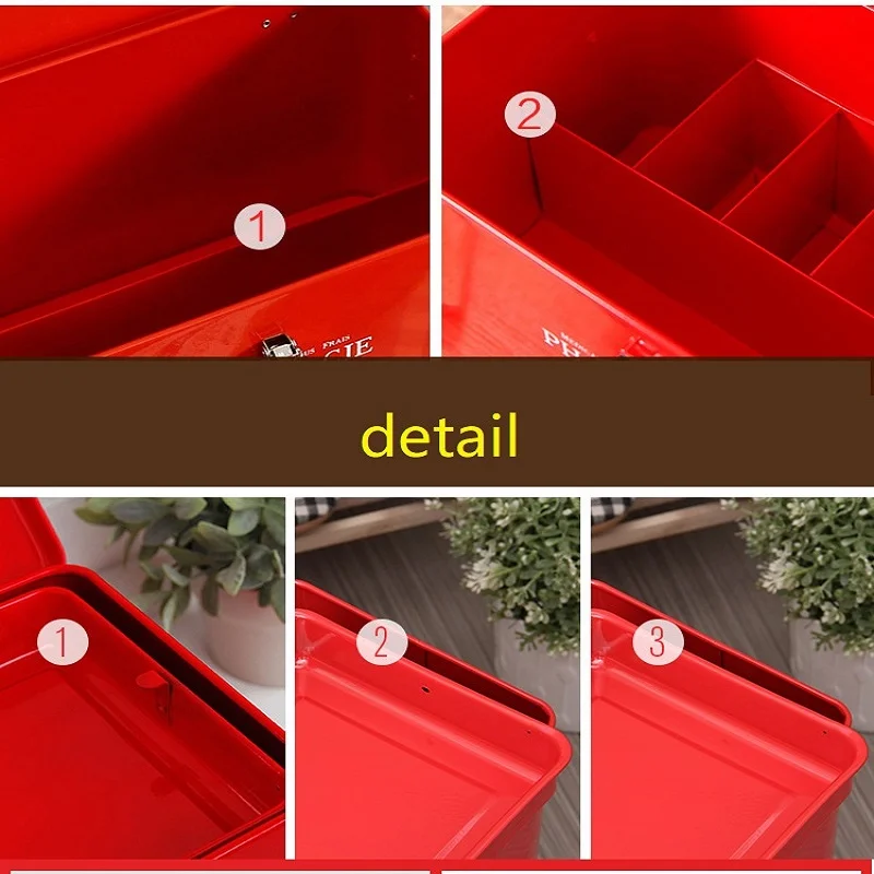 

Metal Medicine Box Portable Emergency Medical Kit Large Capacity Multi-Layer Storage Box Home Healthcare Medicine Chest Cabinet