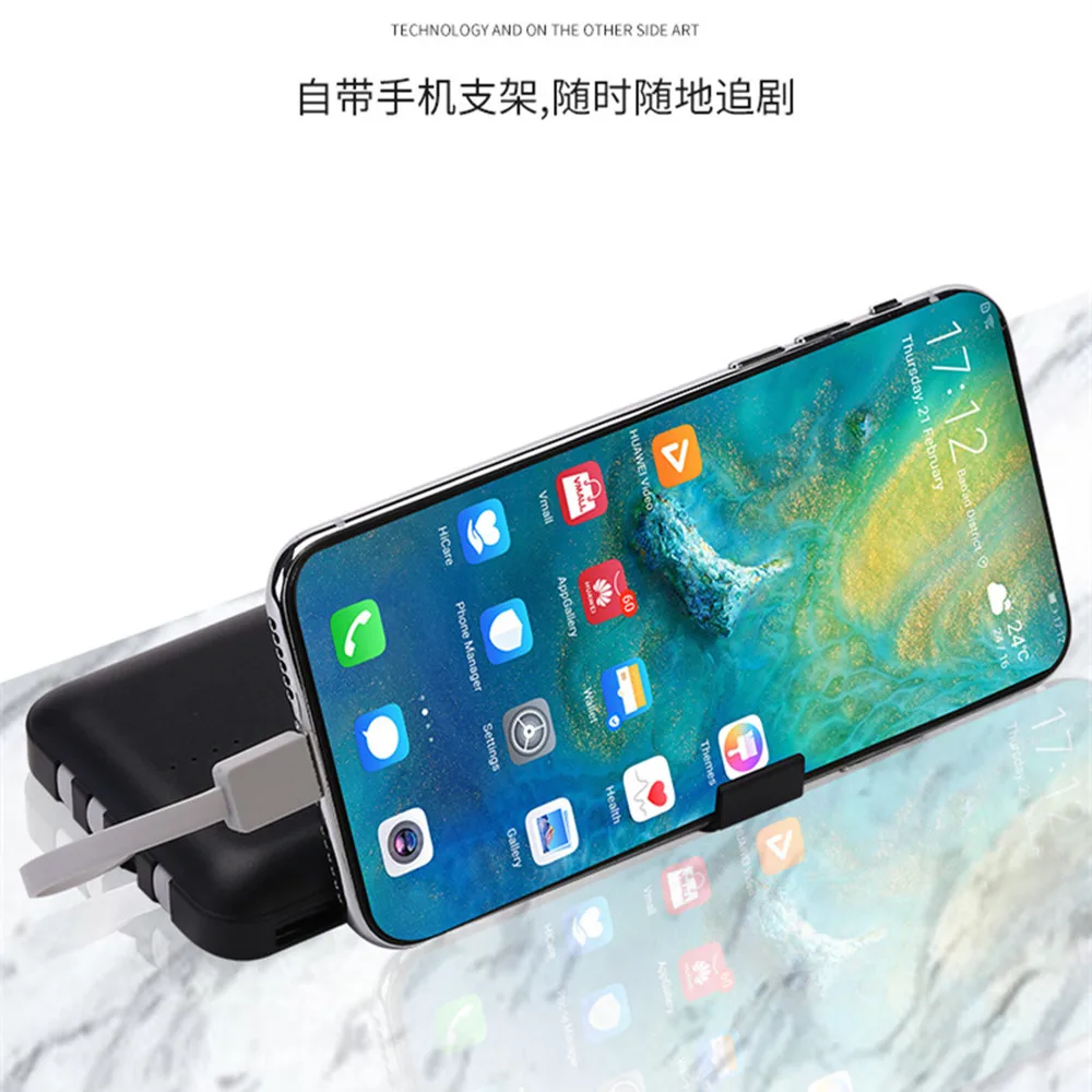 Power Bank 10000 мАч с 4 USB кабель для передачи данных Внешняя батарея портативное