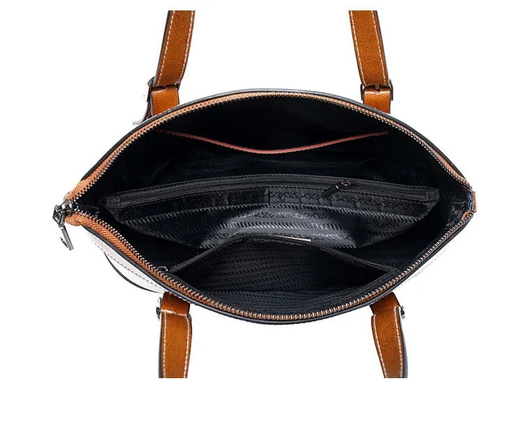 

2021 New Fashion Natural Oil Wax Cow Leather Women Handbag Casual Shoulder Messenger Shell Bags