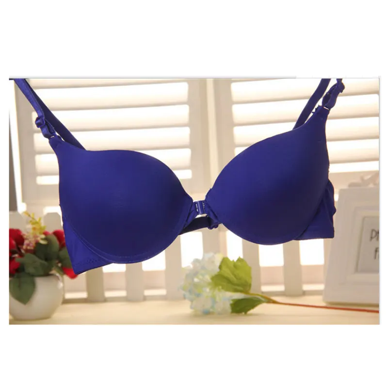 

Fashion Bra Spring and Summer Seamless Sexy Front Button Bra Push up Underwear Buckle Female Small Chest Bra H9