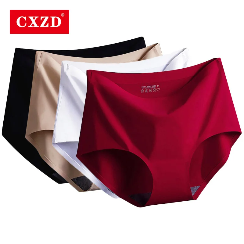 Женские трусы CXZD шелковистые бесшовные большого размера с треугольным вырезом