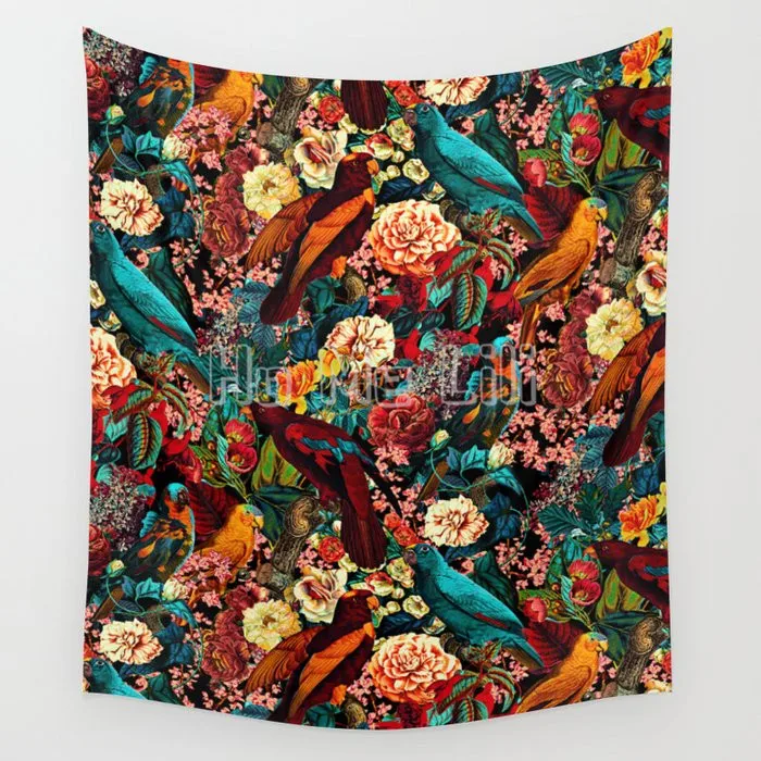 

Mysterious Garden Bird Barbecue Picnic Home Party Table Cloth