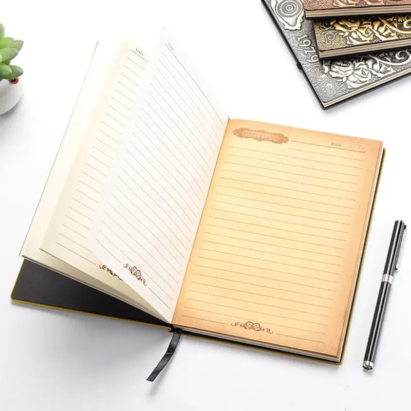 

Creative Mechanical Owl Embossed A5 Leather Notebook Journal Notepad Travel Diary Planner School Office Supplies