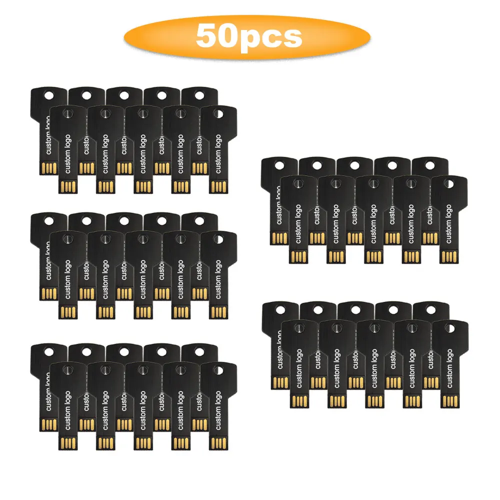 

50pcs/lot Pendrives USB Flash Drive 4GB 8GB 16GB flash drive 32GB 64GB 128GB Metal Customize LOGO Memory Stick For photography