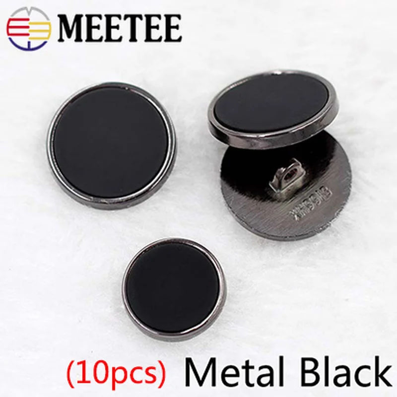 Meetee 10/30 шт 15 30 мм Металлические Пластиковые кнопки плоское зеркало пальто куртка