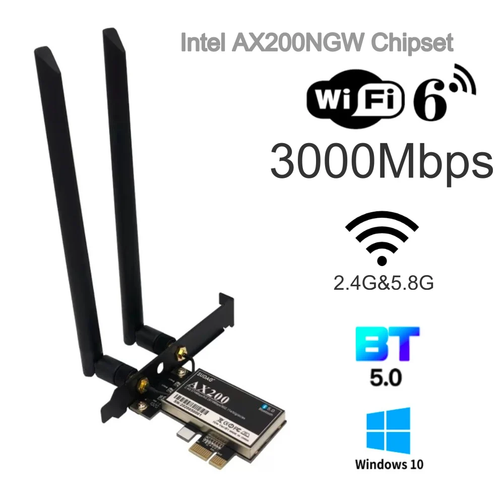 3000 Мбит/с двухдиапазонный Wi Fi 6 м. 2 Беспроводной карты для Intel AX200 AX200NGW адаптер
