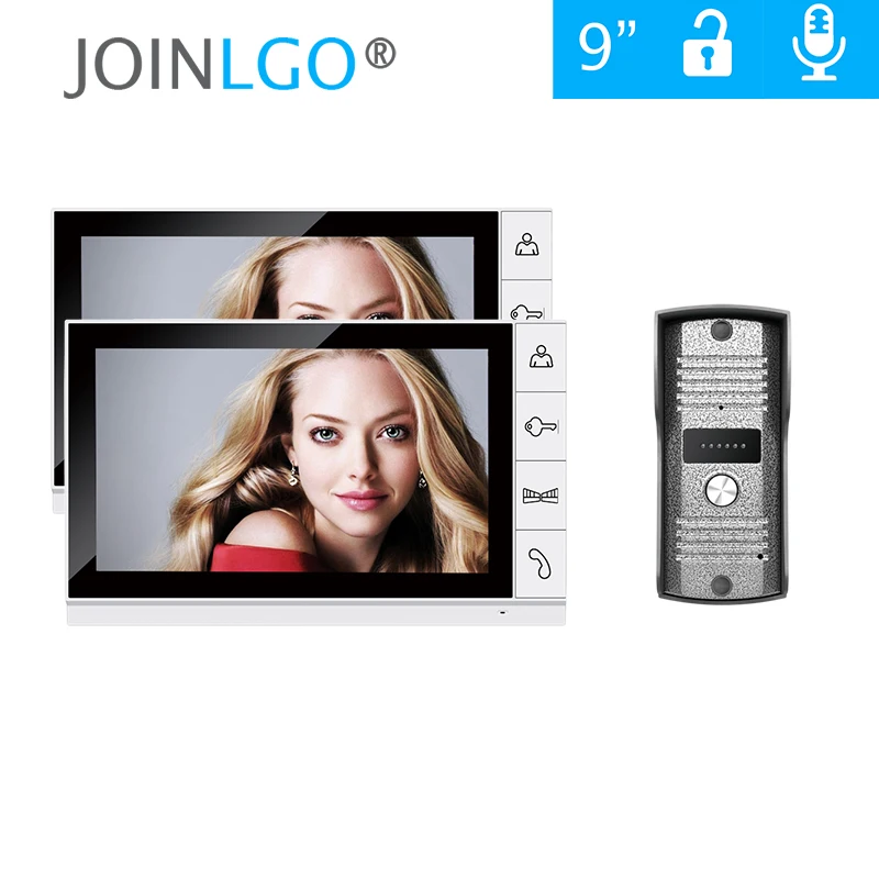 Бесплатная доставка охранных 9 дюймов TFT ЖК дисплей видео телефон двери