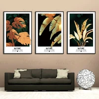 nordic nature tropical plants green leaf canvas painting modern minimalist wall art posters modular picture bedroom decoration