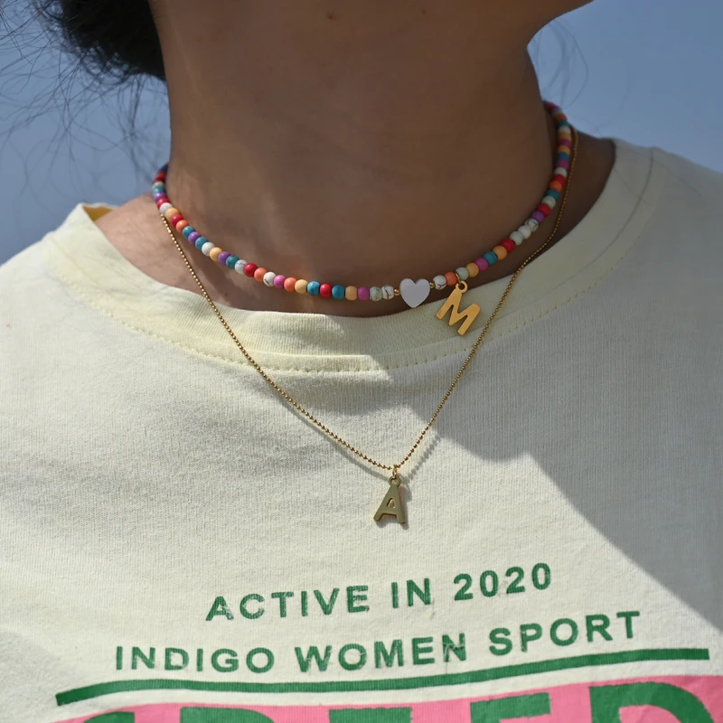 Модное изысканное ожерелье с подвеской в виде сердца из натуральной ракушки для