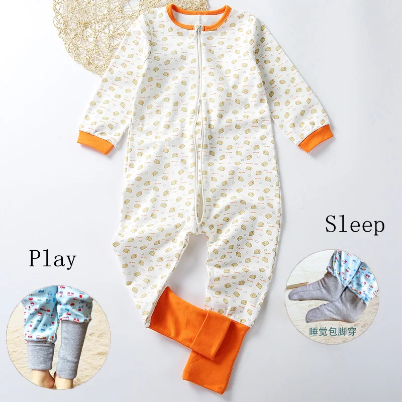 Одежда для малышей из 100% хлопка с длинным рукавом на молнии цельная мальчиков и