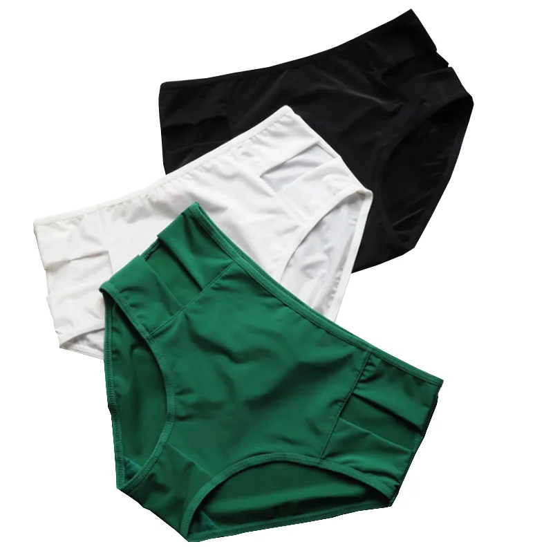 

Sporty High Waist Sexy Underwear Women Ice Silk Hollow Out Panties Fitness Breathable Crotch Cotton Briefs