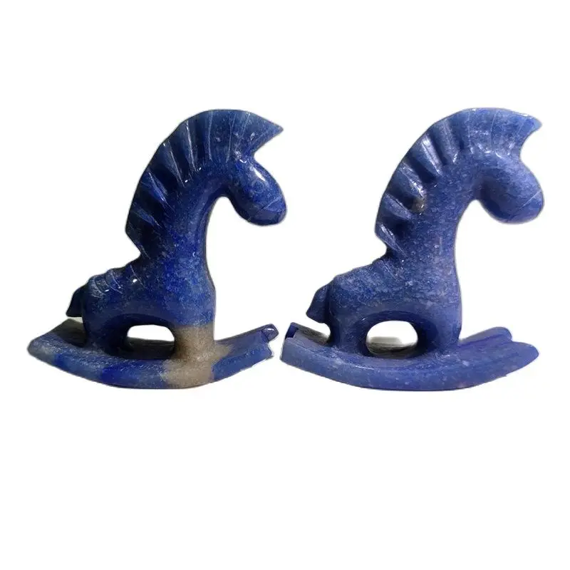 

1 шт. Высококачественная изящная красивая Хрустальная лошадь авантюрина синего цвета ручной работы для сбора подарка