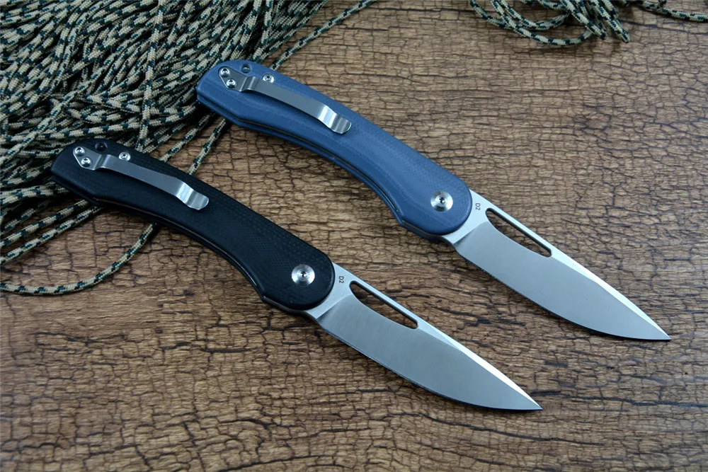 CH3015G10 Flipper D2 стальной нож с атласным лезвием спортивные охотничьи карманные ножи
