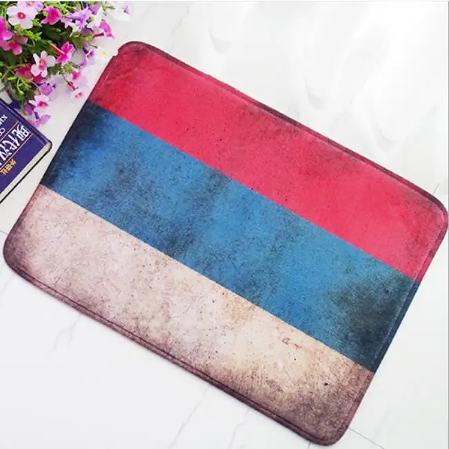 Напольный коврик с национальным флагом России Придверный российским для ванной