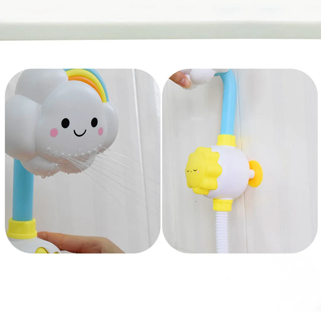 

Cloud Baby Bath Toys Bathtub Showers Bathing Spouts Suckers Folding Spray Faucet Shower Toys Strong Suction Cup Kid Game #10