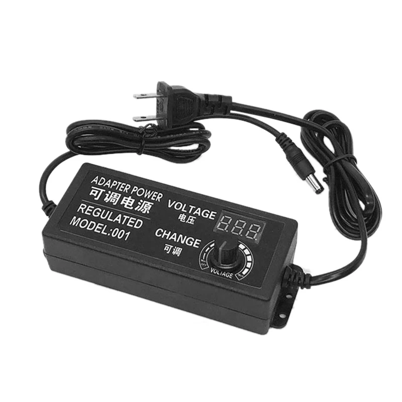 

Universal Adjustable AC/DC Power Adapter,100-240V to 3-24V 3A 50-60Hz Power Adapter with LED Voltage Display(US Plug)