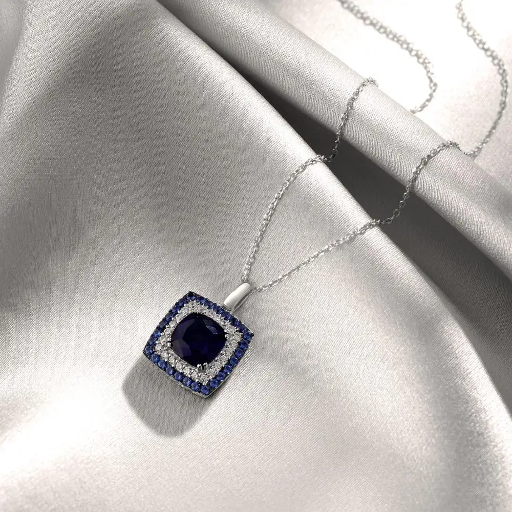 Женское серебряное ожерелье Santuzza подвеска из натурального камня кулон