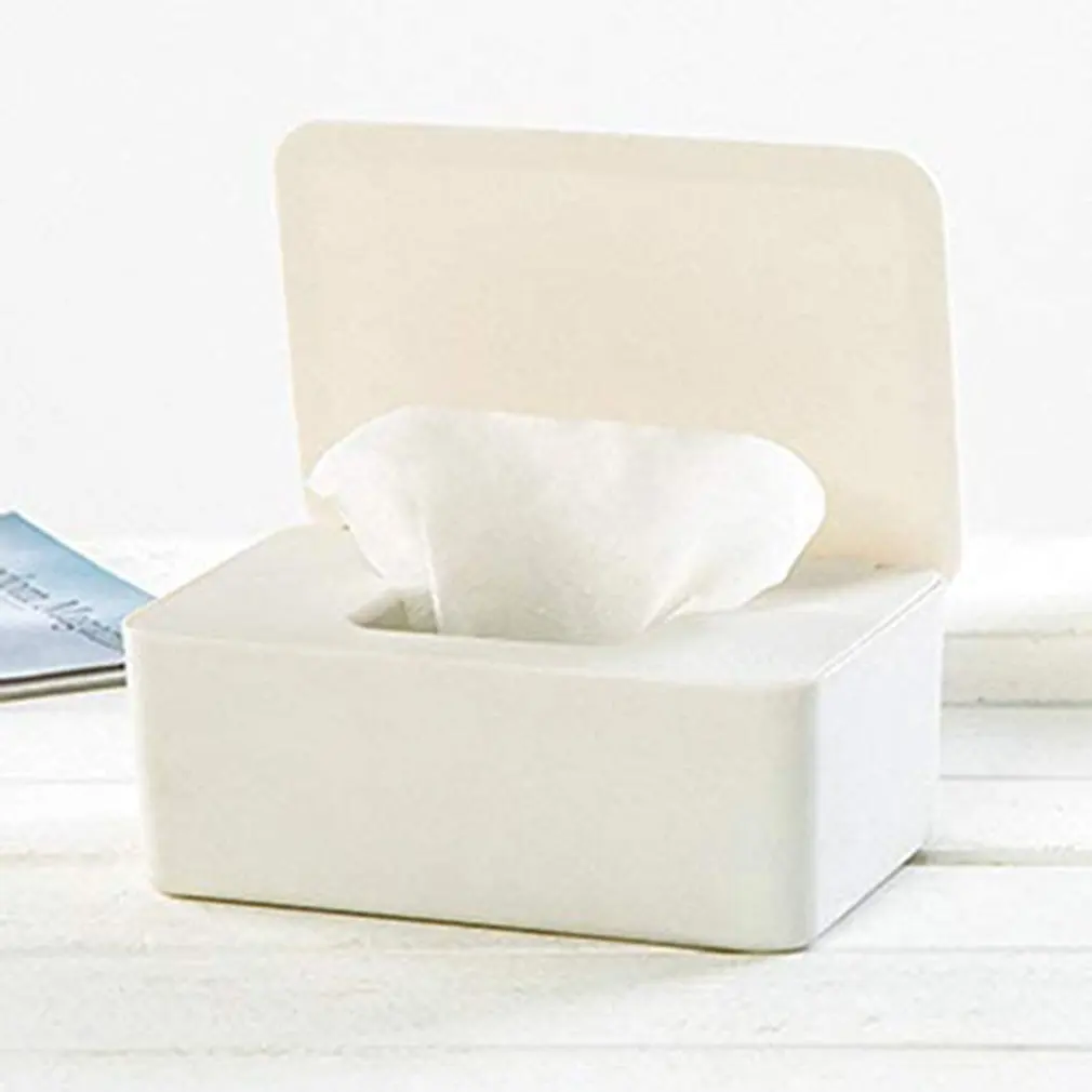 

Dustproof Wet Wipes Storage Box With Lid Home Desktop Tissue Storage Box Portable Wet Wipes Dispenser