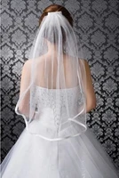 inform newly design 1 pcs 1 layer satin edge wedding veil bridal veils with comb new
