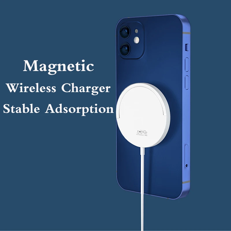 

Original Charger For iPhone 12 Pro Max 12 Mini 15W Wireless Charger Magnetic Back Adsorption Magsafing Phone Quick Charger