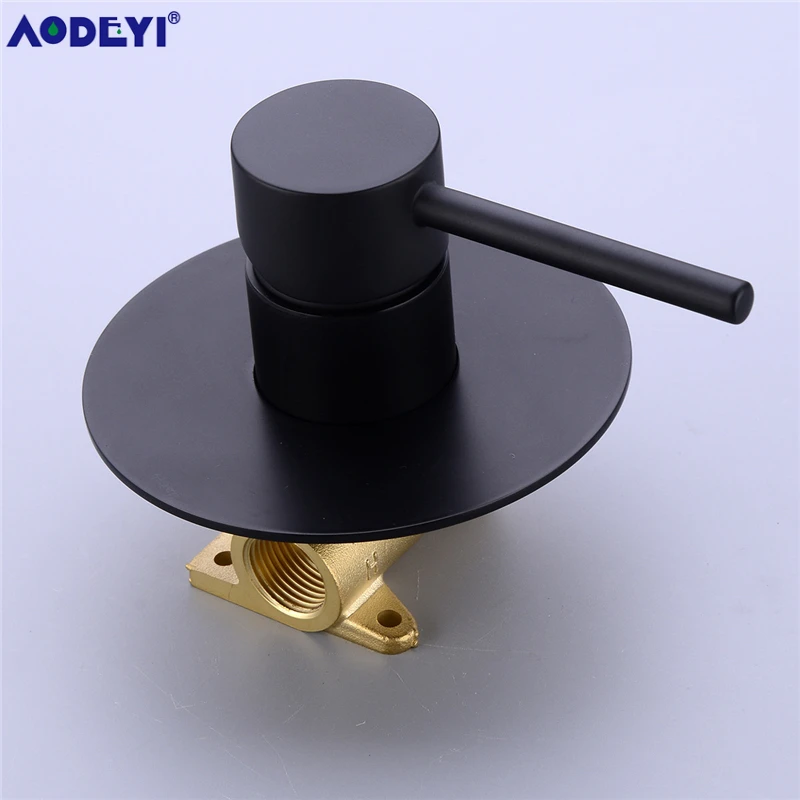 AODEYI Твердый латунный черный набор для душа ванной комнаты душевая ручка с
