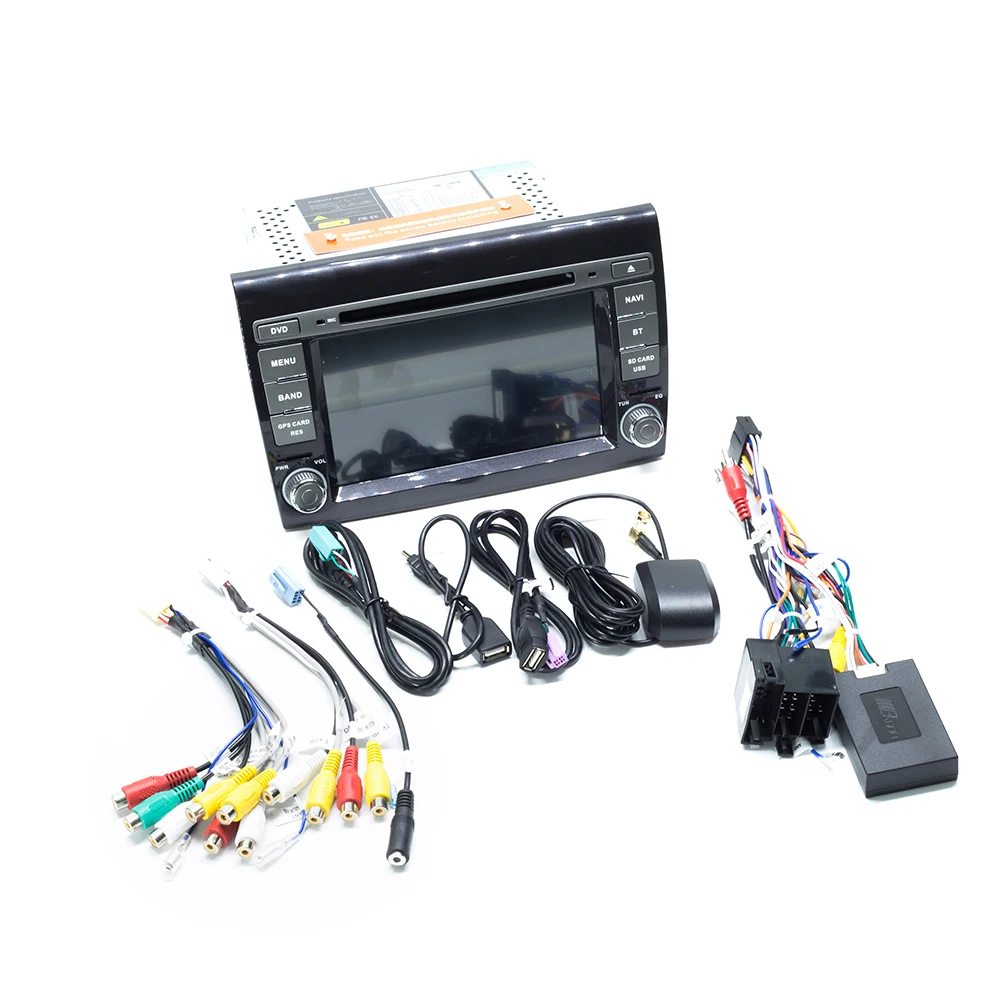 Автомобильный мультимедийный плеер IPS DSP 2 Din Android 10 для Fiat/Bravo 2007 2008 2009 2010 2011 2012