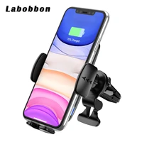 labobbon 15w wireless car charger phone holder wireless charging car induction charger mount for iphone 12 se 11 x 8 samsung s20