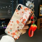 Чехол для Xiaomi Poco X3 NFC CC9 Redmi Note 8 9T Pro, мягкий силиконовый чехол с подвеской в виде оранжевой вишни, клубники