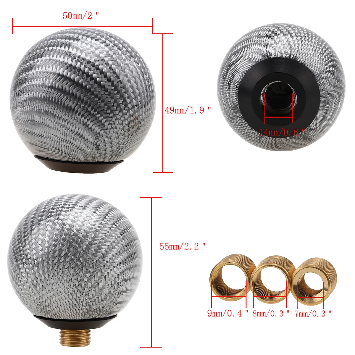 Posbay черный/серебристый углеродное волокно универсальная ручка переключения