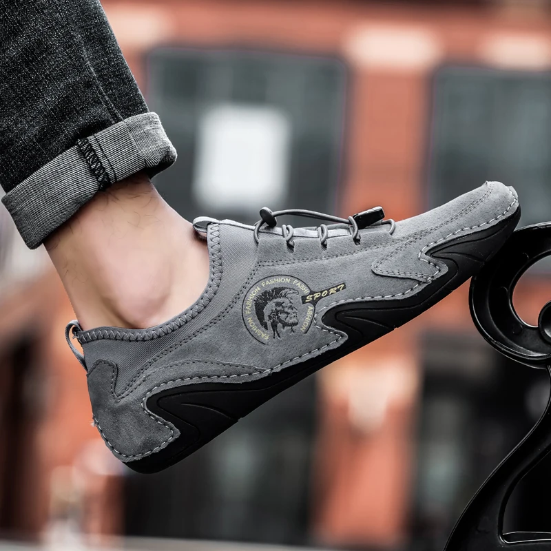 Модная мужская повседневная обувь Брендовые мужские лоферы из натуральной кожи