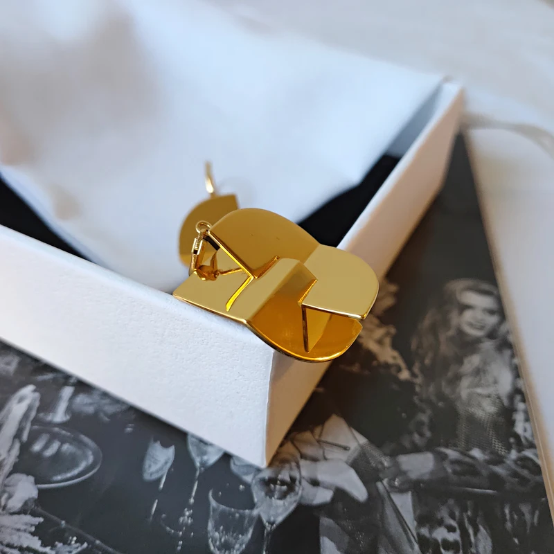 

Timeless Wonder Brass Irregular Geo Drop Earrings Women Jewelry Punk Gothic Boho Top Runway Designer Trendy Gown Rare Ins 8361