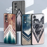 Mobile Phone Case For OnePlus Nord N10 N100 N200 Pro Soft TPU Cover Forest Geometry Wood Nature Shell