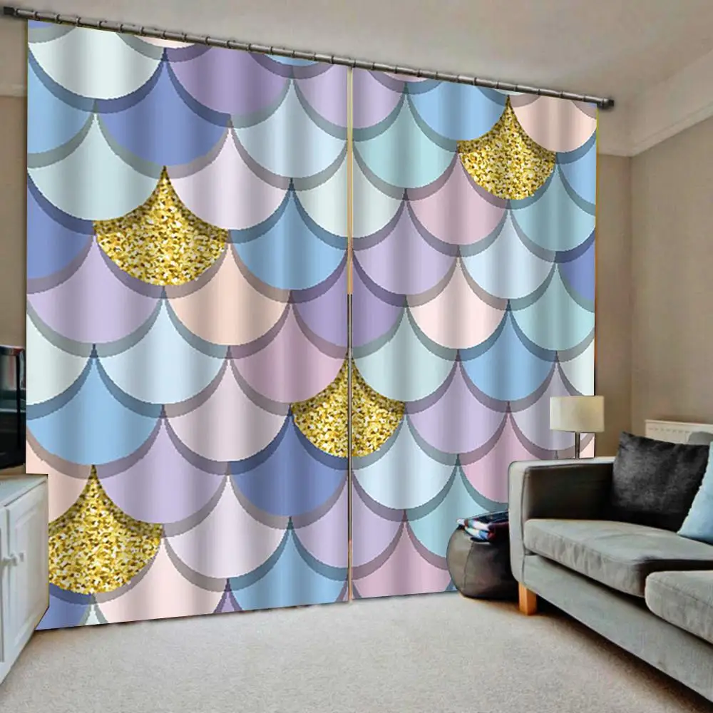 

Custom Photo Printing Curtains 3D Blackout Curtain Living Room Home Hotel KTV Curtain Decoration