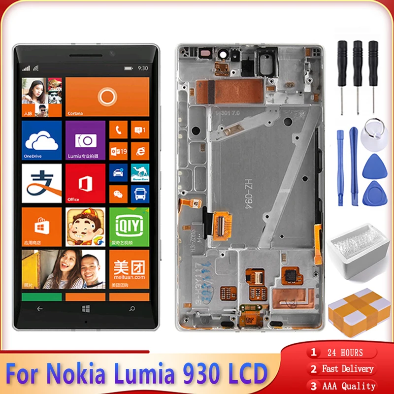 5 0 &quotдля оригинального Nokia Lumia 930 ЖК дисплей AMOLED сенсорный экран дигитайзер сборка