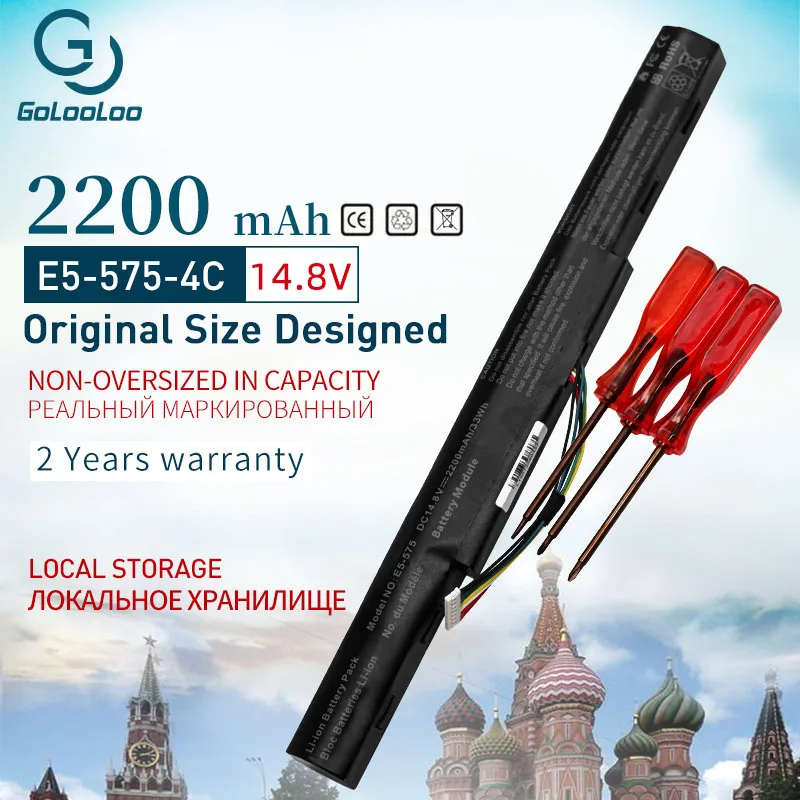 Аккумулятор Golooloo AS16A5K AS16A8K 14 8 в 4 ячейки для ноутбука ACER Aspire E15 E5-575 E5-553 E5-575T E5-576G E5-475G